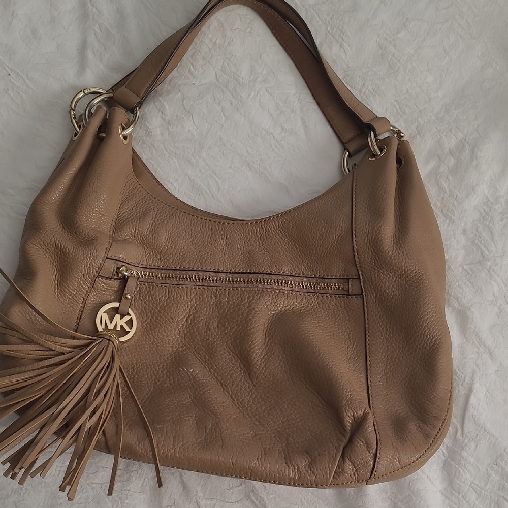 Michael Kors Brown Leather Hobo Bag